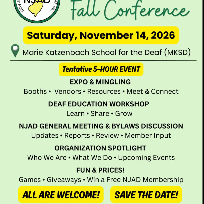 NJAD Mini Fall Conference – November 14, 2026