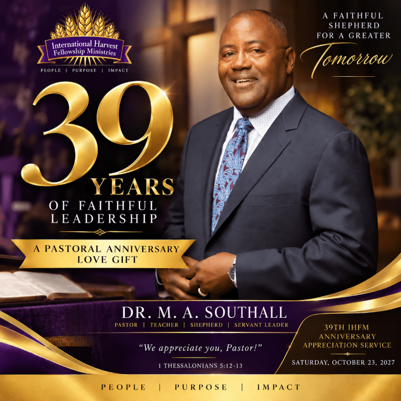 39th Pastoral Appreciation Love Offering