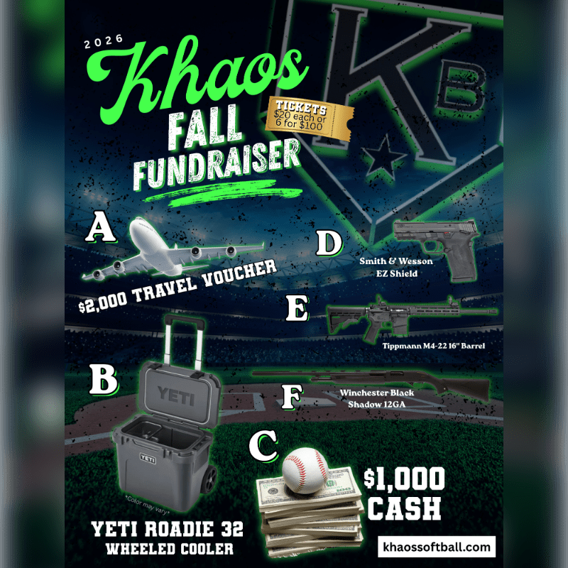 2027 Khaos Baseball's Annual Fall Sportsman Raffle