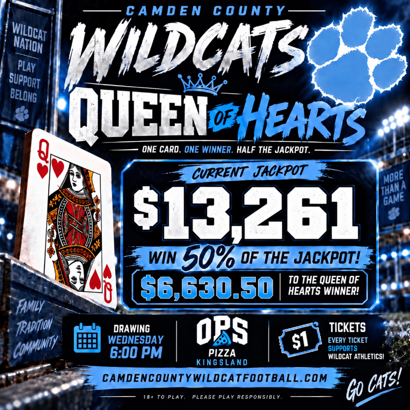 Camden County Wildcats QB Club's Queen of Hearts Raffle