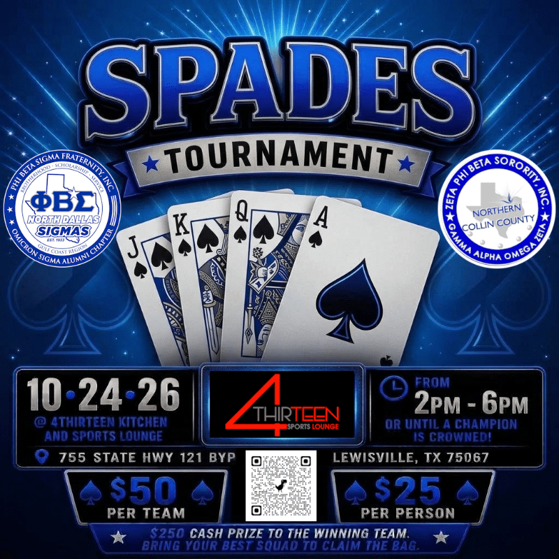 The Inaugural North Dallas Sigmas & Gamma Alpha Omega Zeta Spades Tournament
