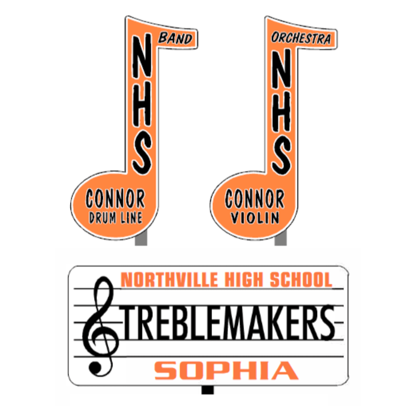 NHS Music Booster's Yard Signs