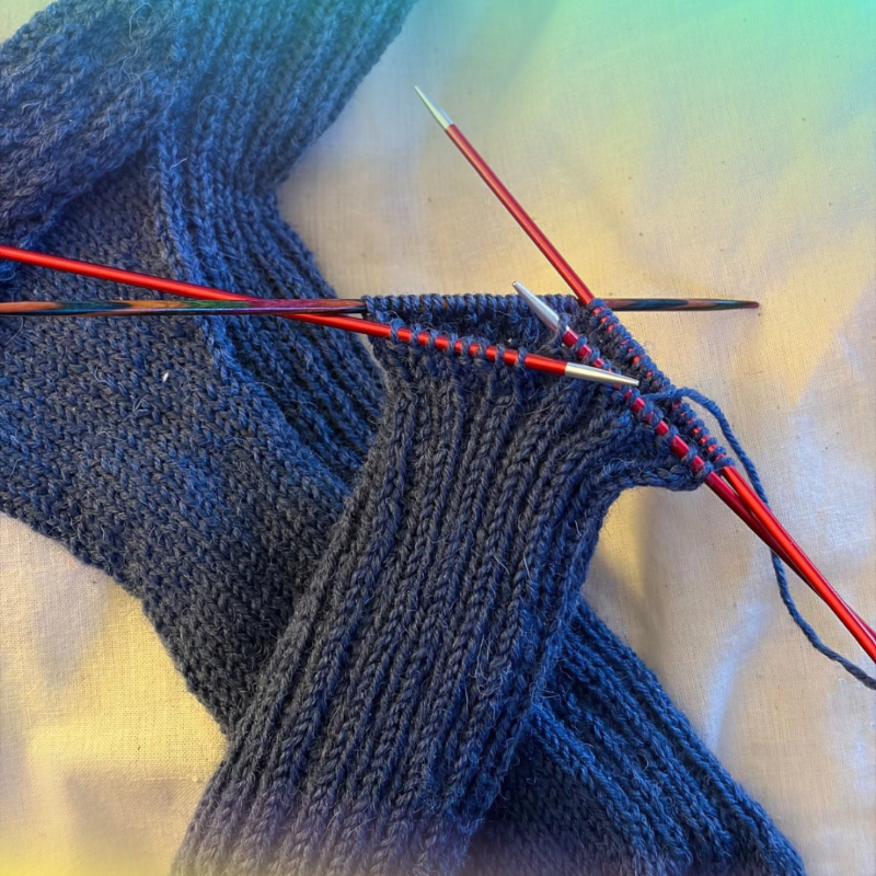 Sock Knitting with Double Point Needles