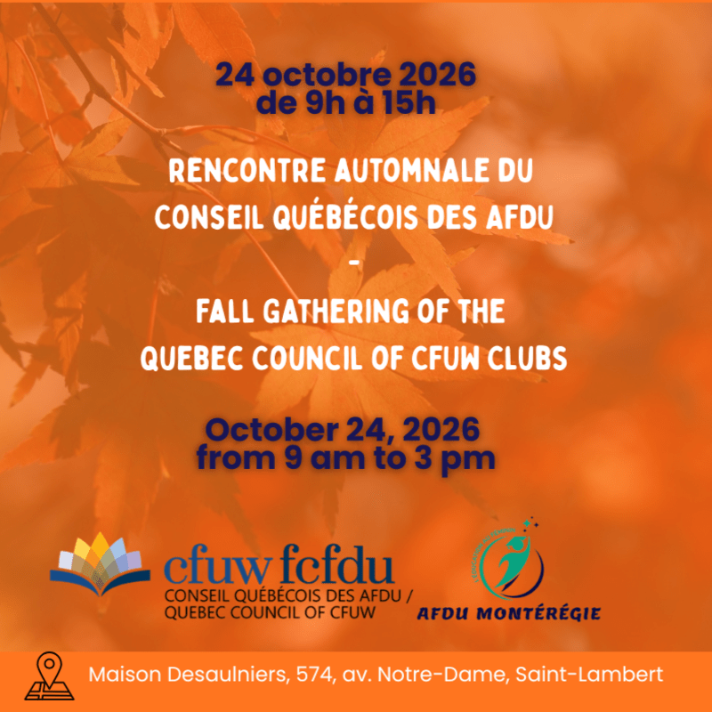 Rencontre automnale du Conseil québécois des AFDU