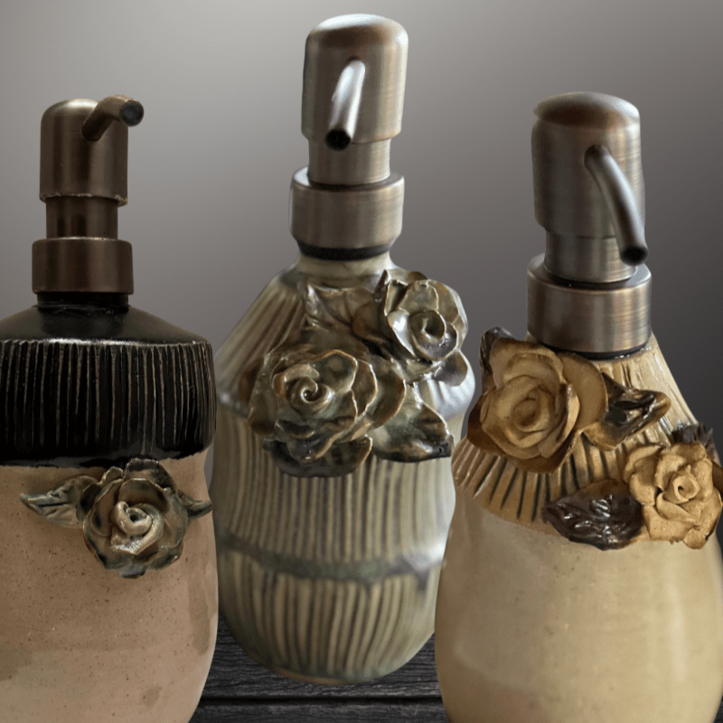 October Beginner II Wheel Class - Soap Pump Bottle & Olive Oil Bottle
