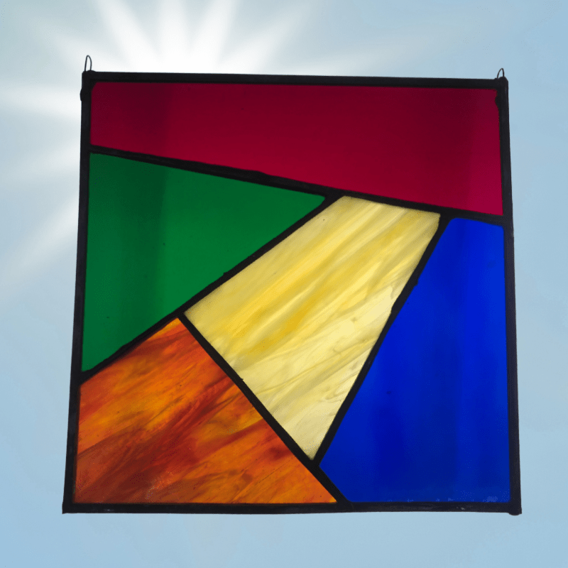 Stained Glass Crazy Quilt Block