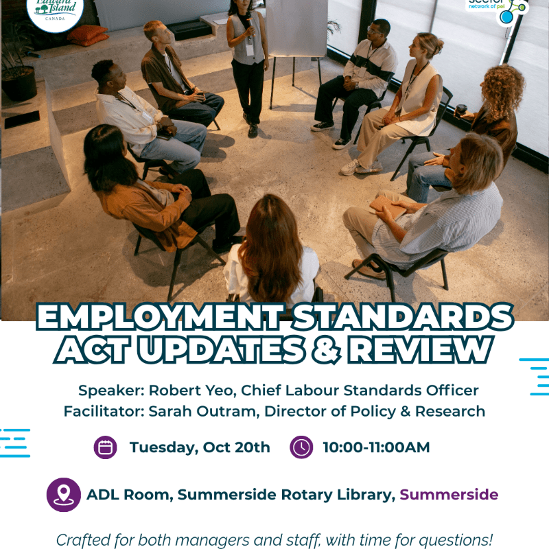Nonprofit Workshop: Employment Standard's Act Updates & Review (Summerside)