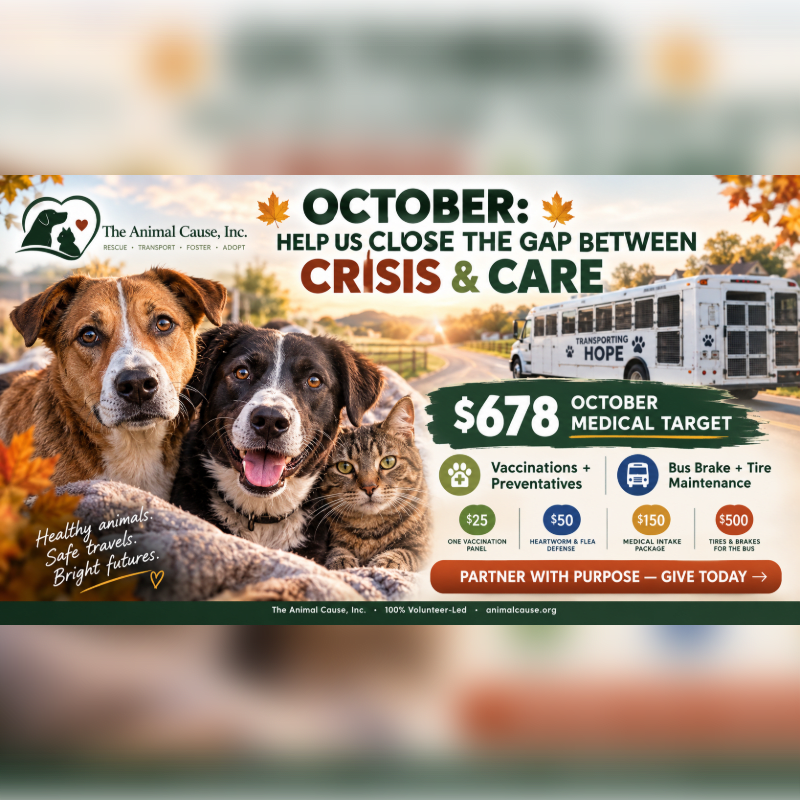 🚨 THE OCTOBER LIFELINE: Keeping Our Promises, Keeping the Bus Moving 🚍🐾