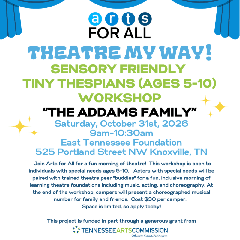 Tiny Thespians Workshop (age 5-10) October 31st, 2026