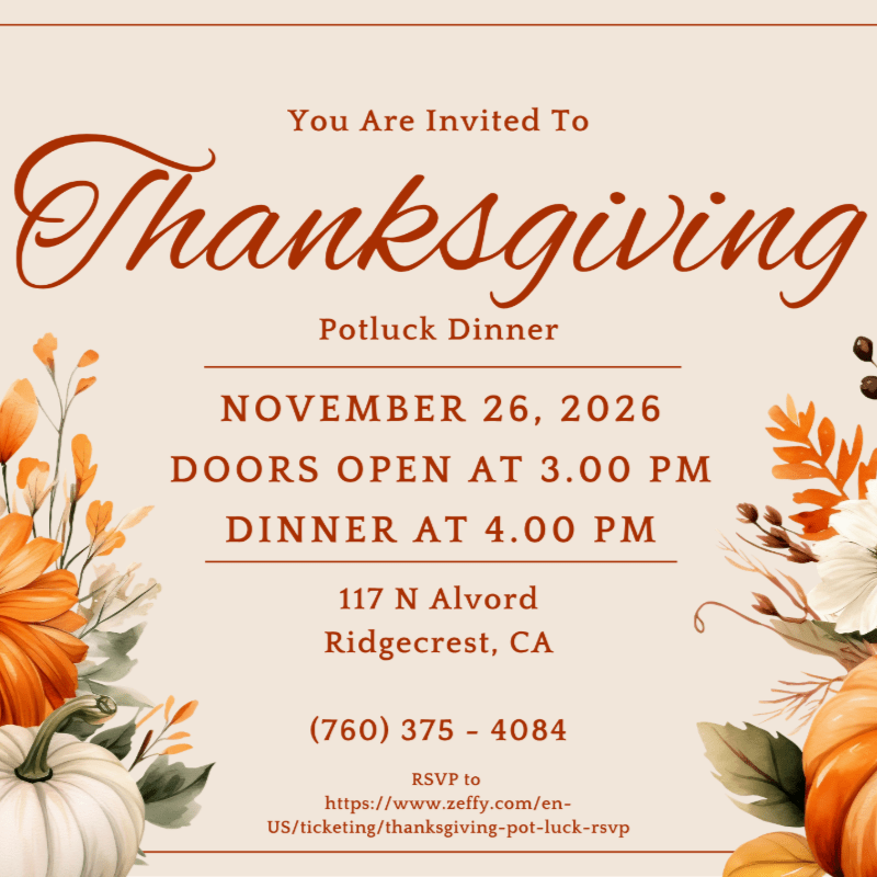 Thanksgiving Pot Luck RSVP