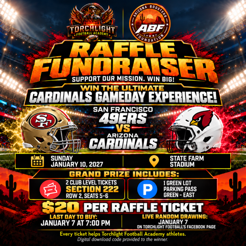 Torchlight Football Fundraiser: 49ers vs Cardinals Gameday Raffle