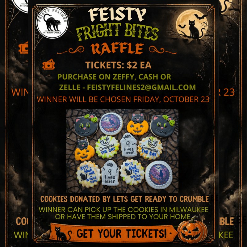 Feisty Felines & Let’s Get Ready to Crumble Feisty Fright Bites Raffle