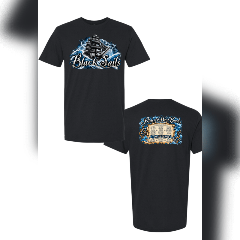 Pride of the West Black Sails T-Shirt