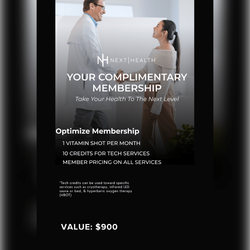 Photo of Next Health Optimize Membership