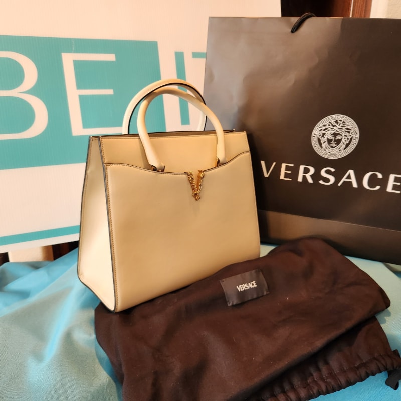 Photo of BLUE PRIZE! Versace Large Top Handle Bag.