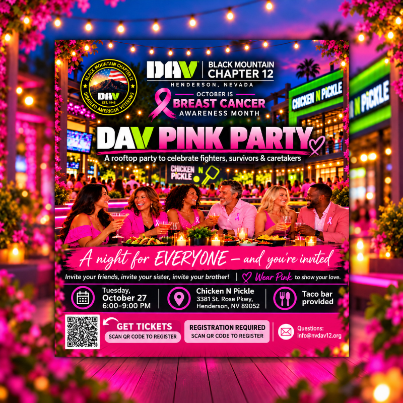 DAV CHAPTER 12 HENDERSON PINK PARTY - BREAST CANCER AWARENESS CELEBRATION
