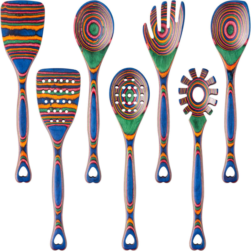 Photo of Gudamaye Pakkawood 7-Piece Wooden Cooking Utensils