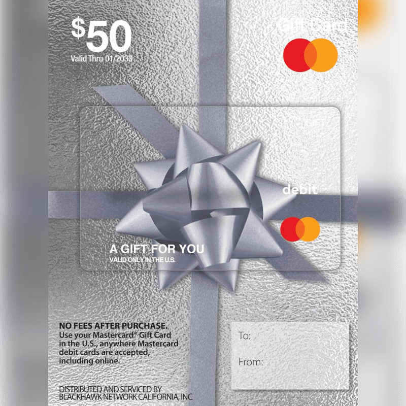 Photo of MasterCard Physical Gift Card -$50