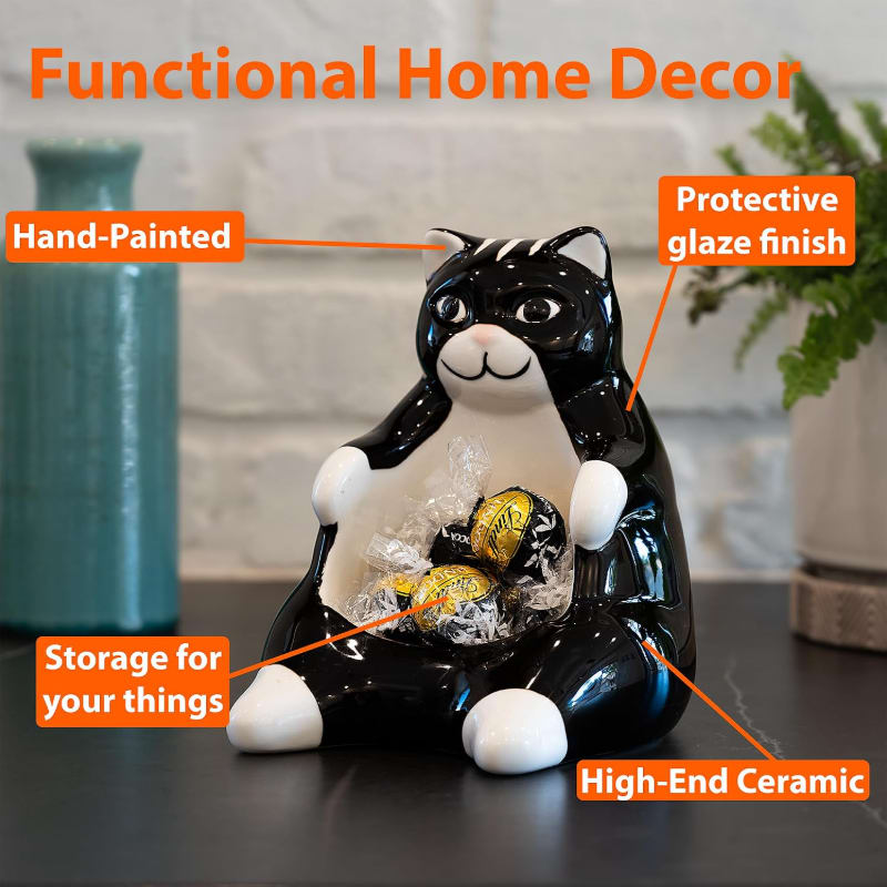 Photo of Ceramic Lazy Black Cat Home decor