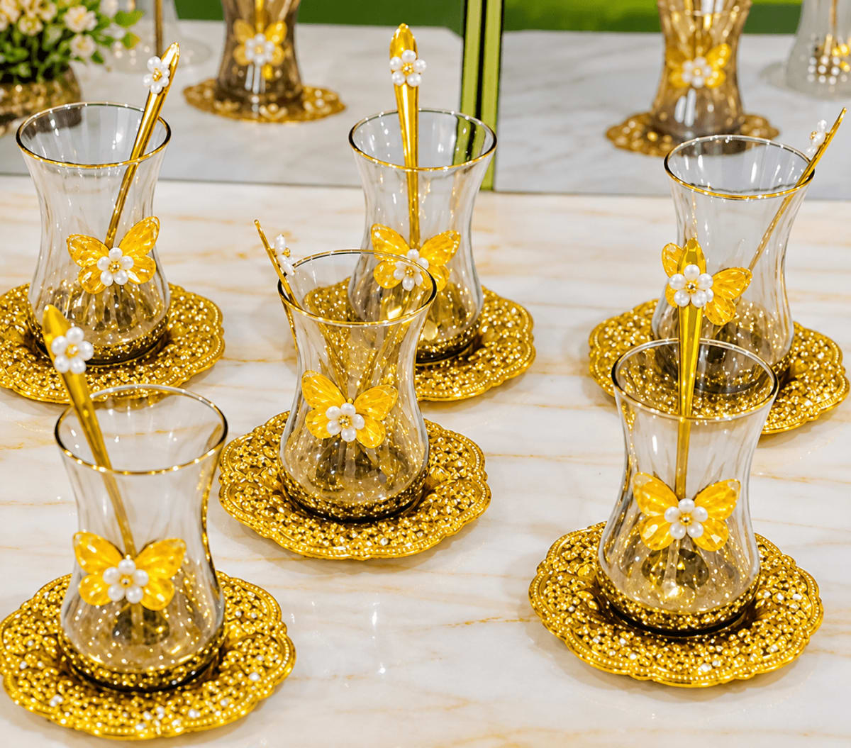 Service de table verres à thé