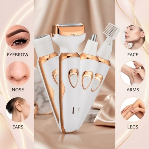 rasoir électrique multifonction 4 en 1 rechargeable pour femme