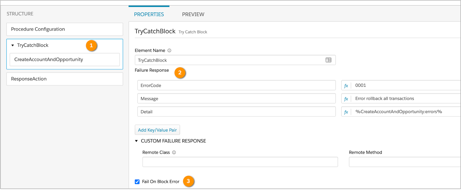 Integration Procedure with Fail On Block Error enabled