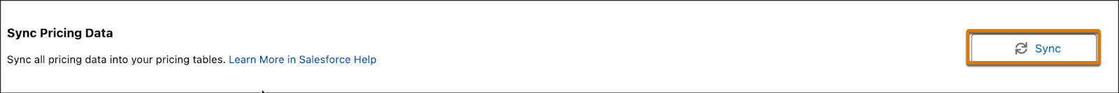 Sync Pricing Data section highlighting the Sync button.