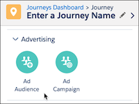 Options de publicité de Journey Builder : Ad Audience et Ad Campaign