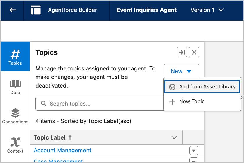 The Topics tab corresponding to the preceding steps.