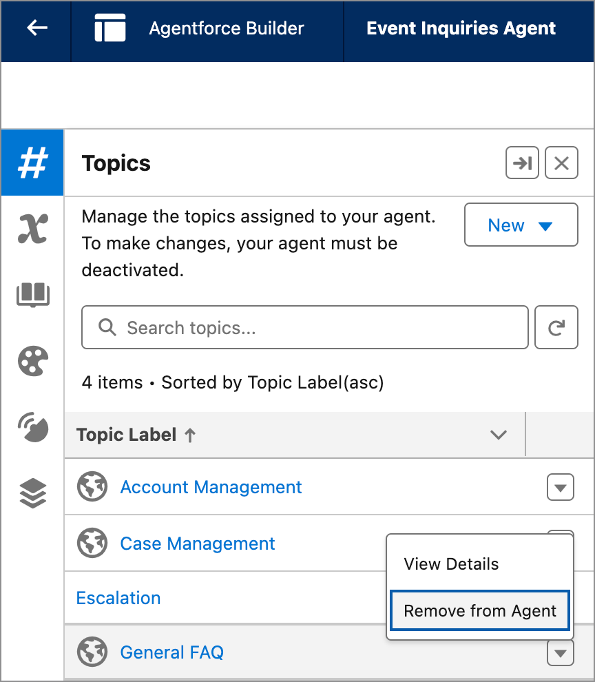The Topics tab corresponding to the preceding step.