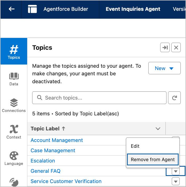 The Topics tab corresponding to the preceding step.