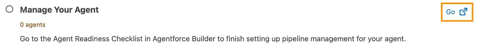Sales Coaching Agent Setup wizard page with the Go to Agentforce Builder button highlighted.