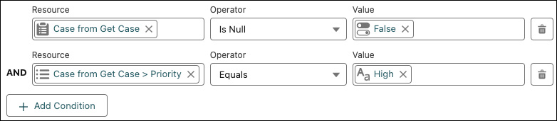 Configurations prédéfinies dans le flux.