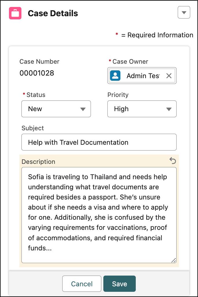 个案详细信息组件编辑。
