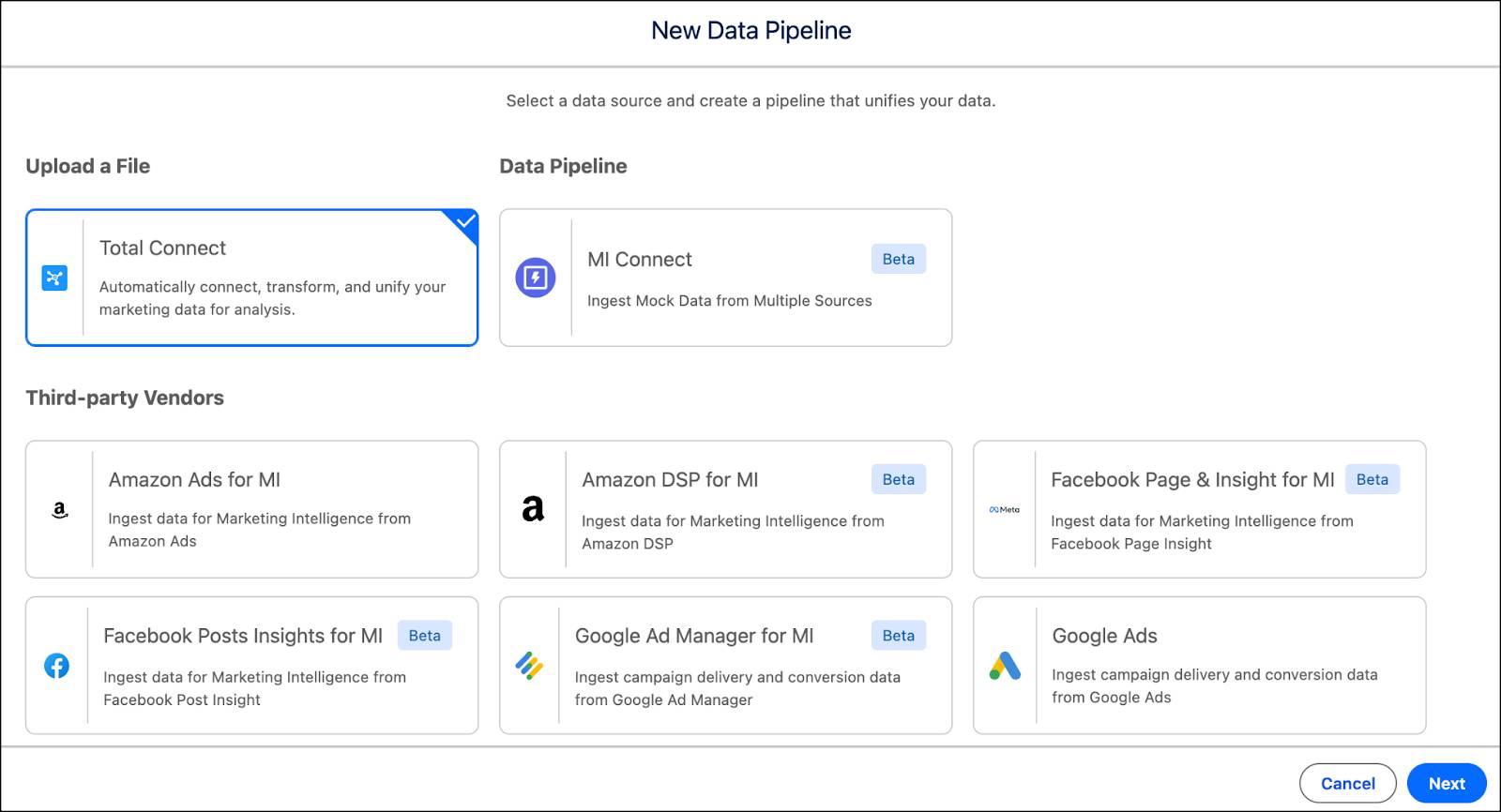 新規データパイプライン — TotalConnect