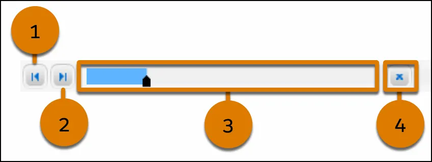 Hervorgehobene Steuerelemente im Navigationsbereich.