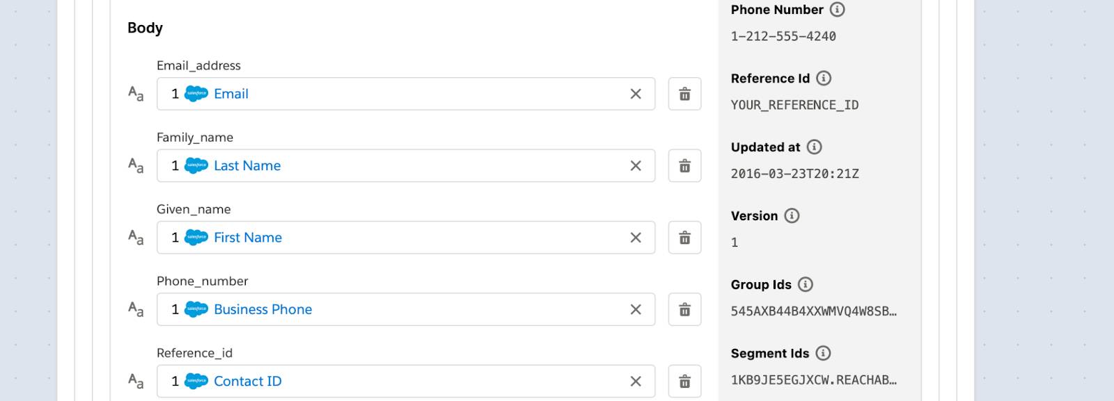 Fields in step 3 of flow such as email, full name, and phone.