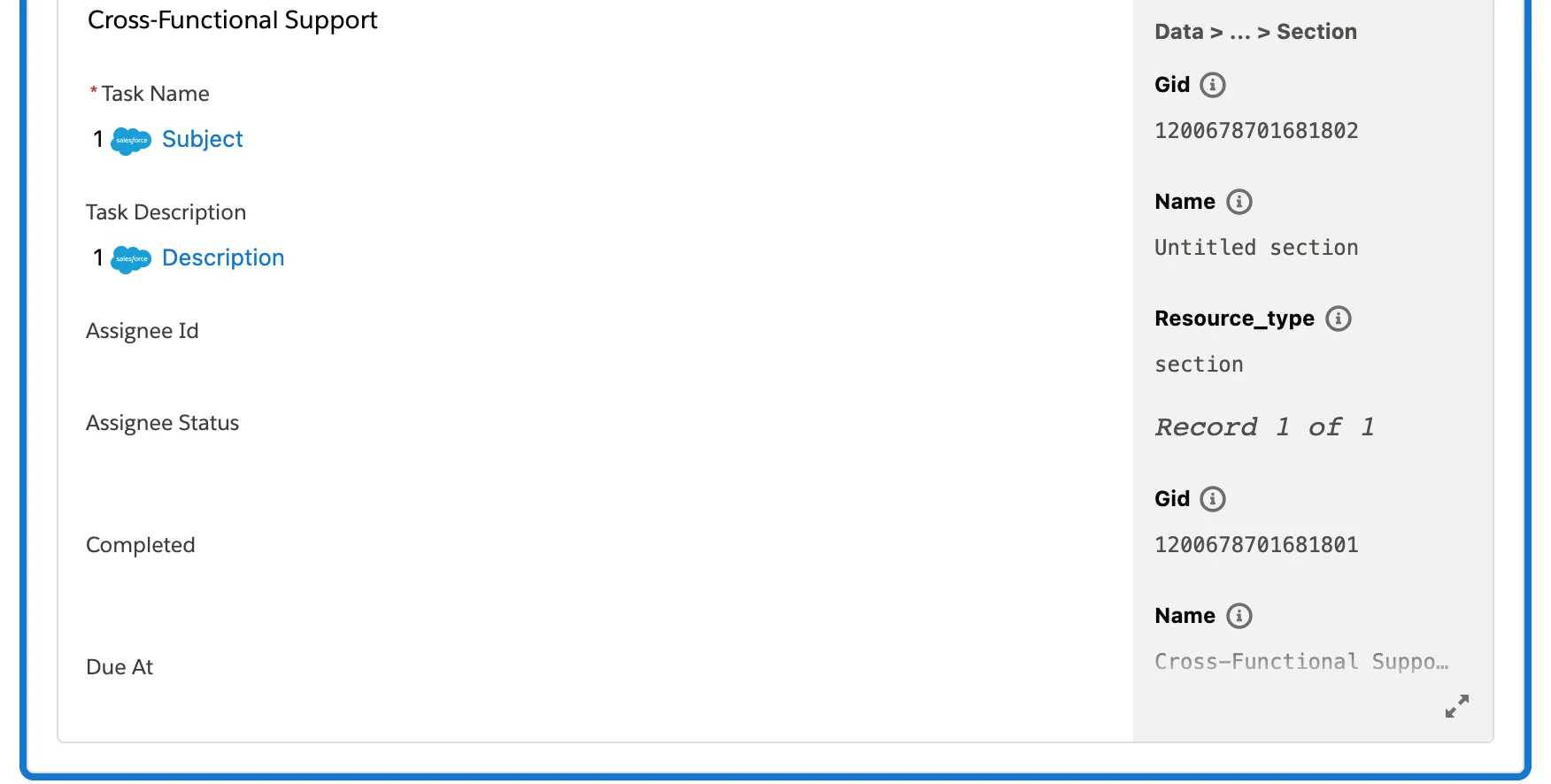 Tested flow showing the rest of step 3 with fields such as Assignee Id and Assignee Status in second If branch.