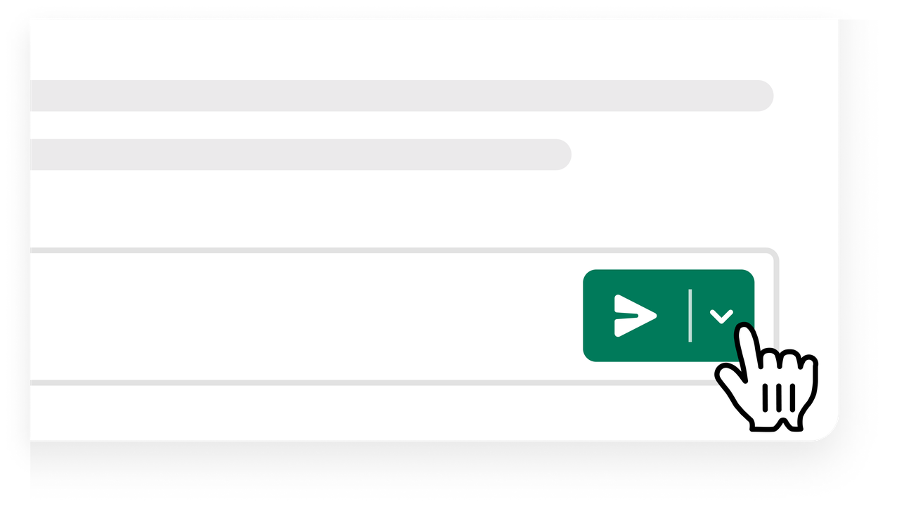 Slack の予約送信オプションに置かれたマウスのカーソル