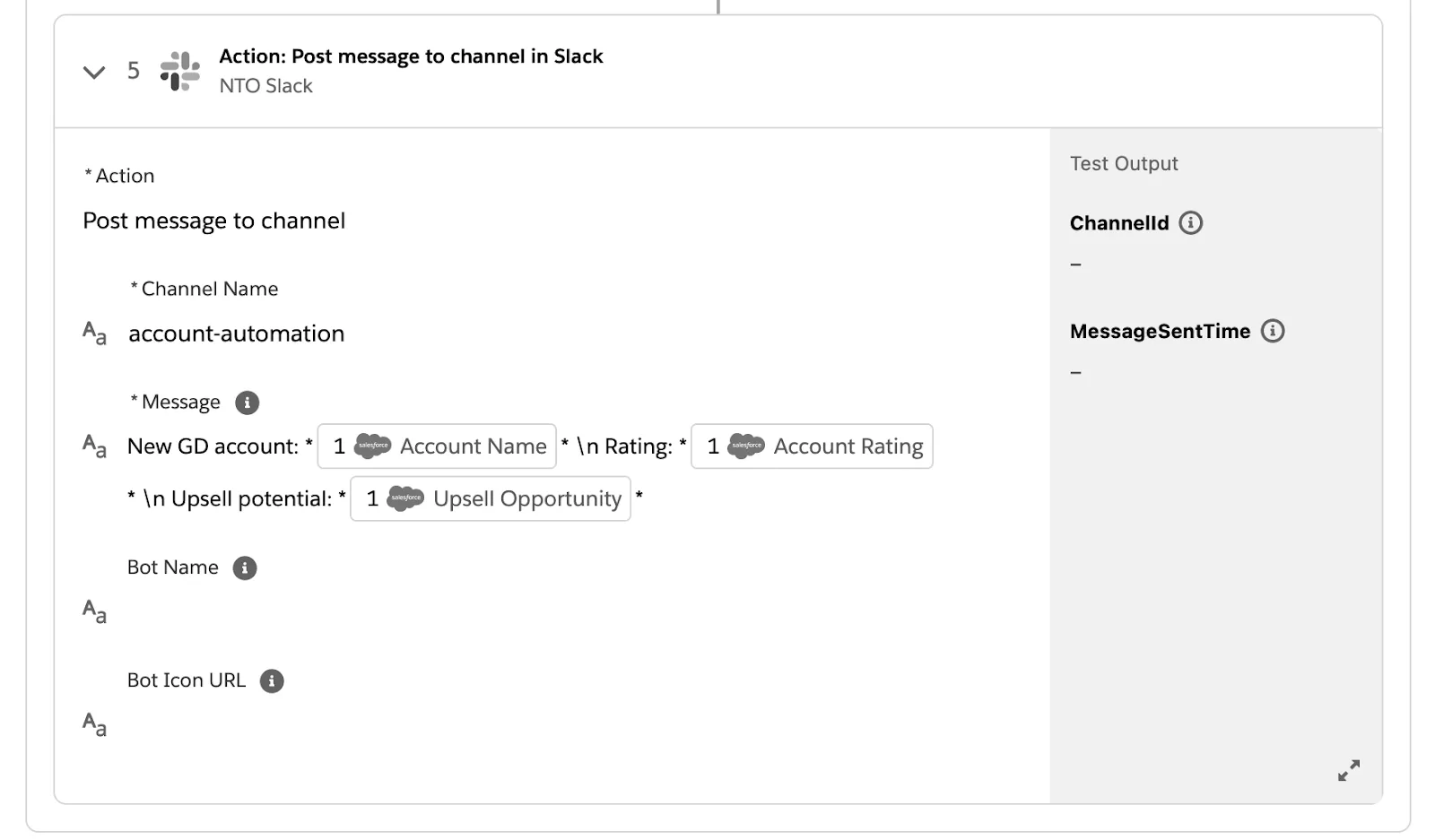 Tested flow showing no green check mark on step 5 in If branch.