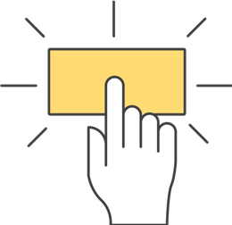 A finger clicking on a button