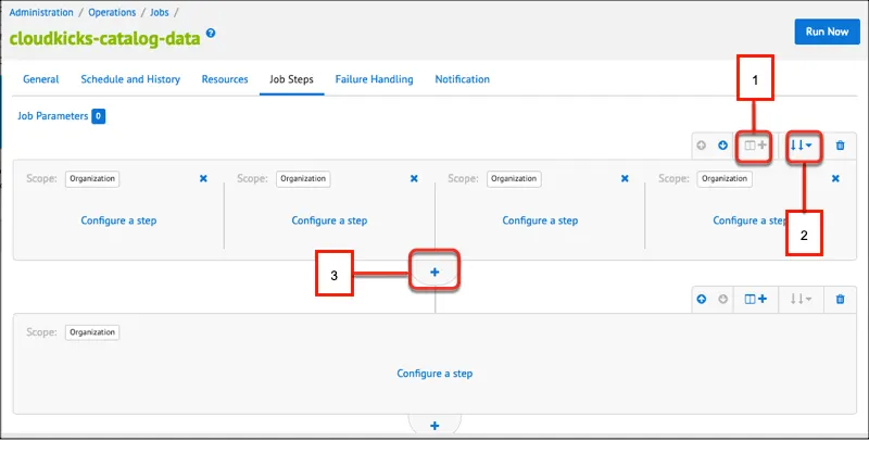 Flow options on Job Steps tab