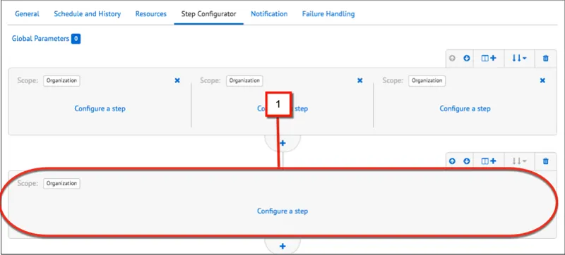 Job Steps page, with a sequential flow called out