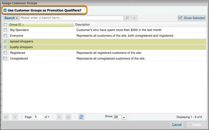 In Business Manager, deselect Use Customer Groups as Promotion Qualifiers? to remove it from a promotion.