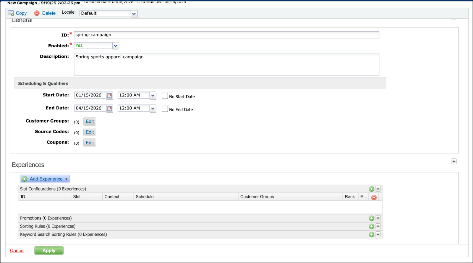 In Business Manager, select qualifiers.