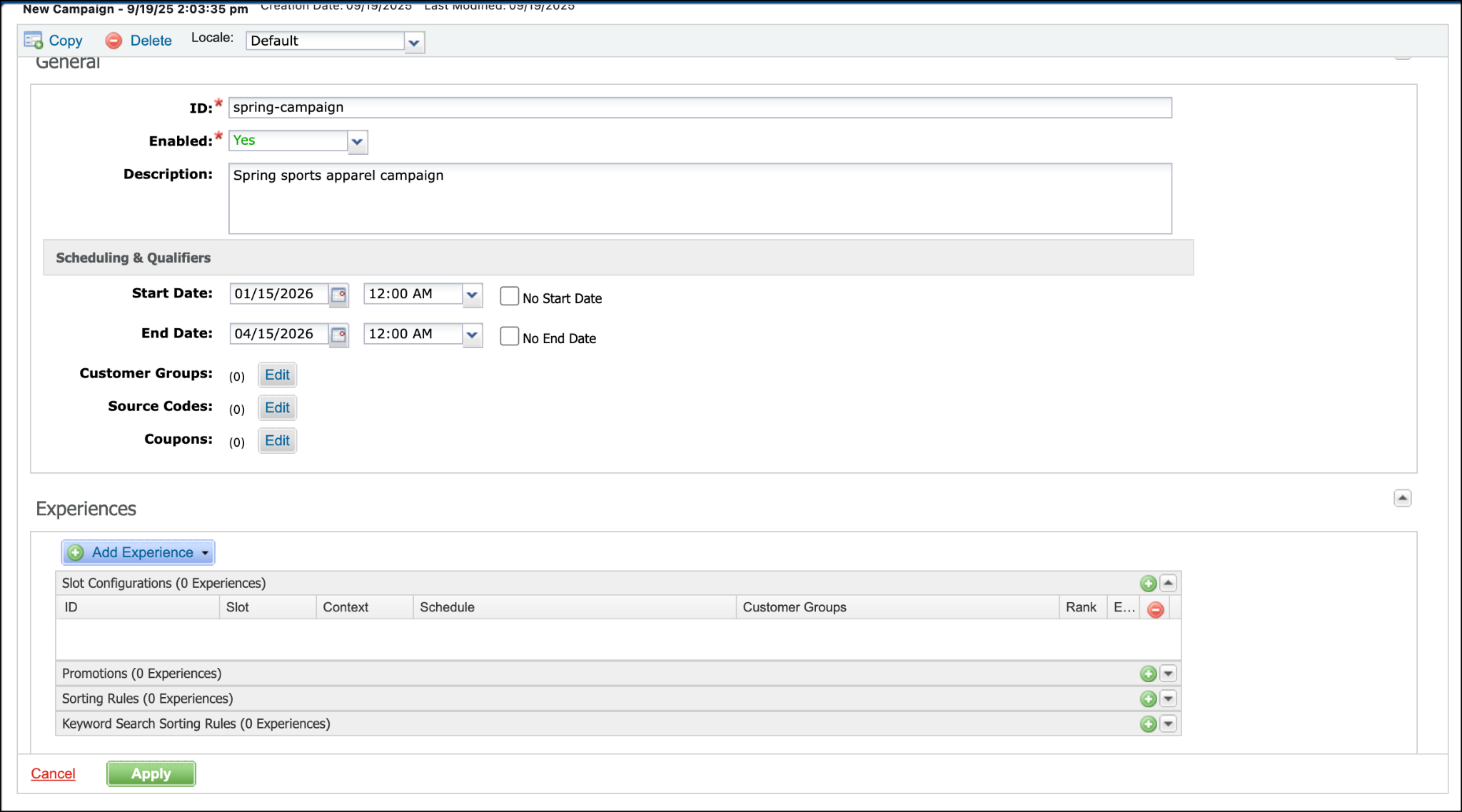 In Business Manager, select qualifiers.