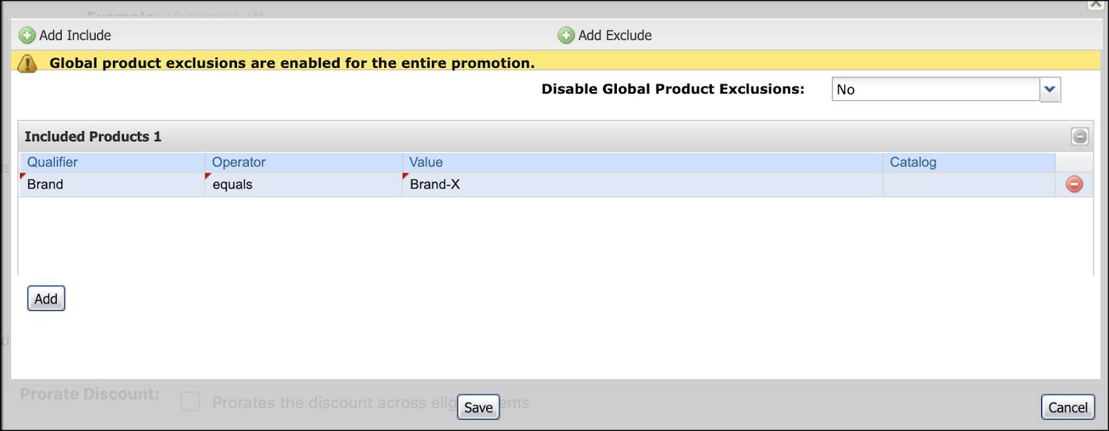 In Business Manager, select the brand and products to be included in the 20off-brandxsuperspeed promotion.