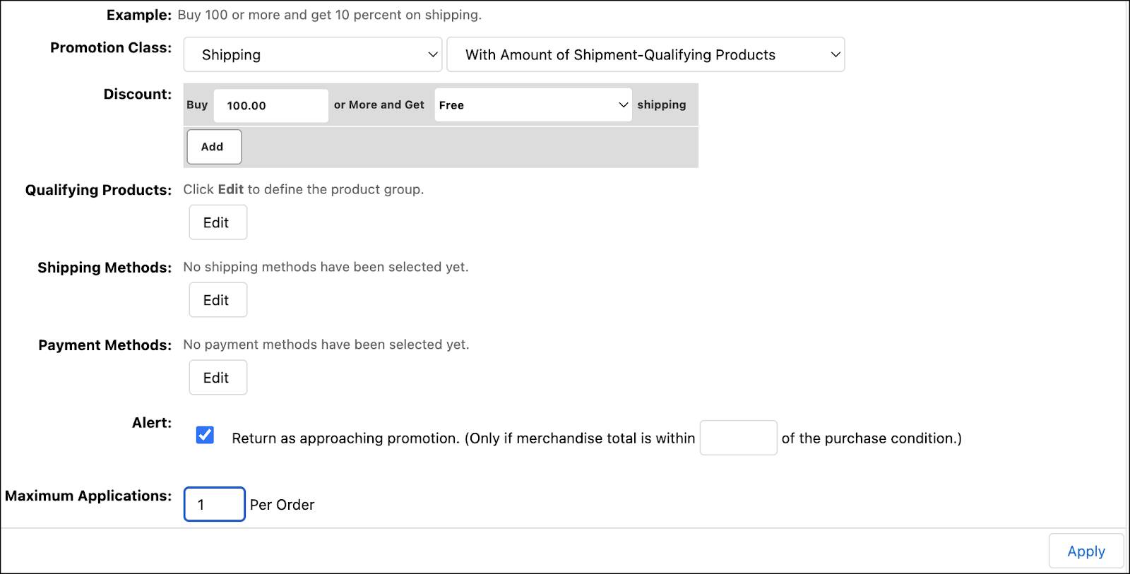 In Business Manager, create a shipping promotion.