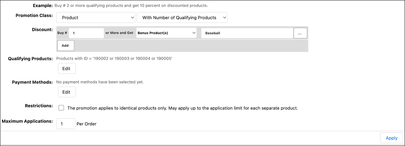 The Business Manager Create freebaseballwithbaseballshoes promotion.