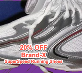 discount on running shoes